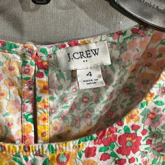 J.Crew Factory - Reimagined floral cotton sleeveless tiered sundress sz 4 - Picture 4 of 7